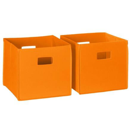SOURCING SOLUTIONS RiverRidge Home 2 Pc Folding Storage Bin Set - Orange 02-013
